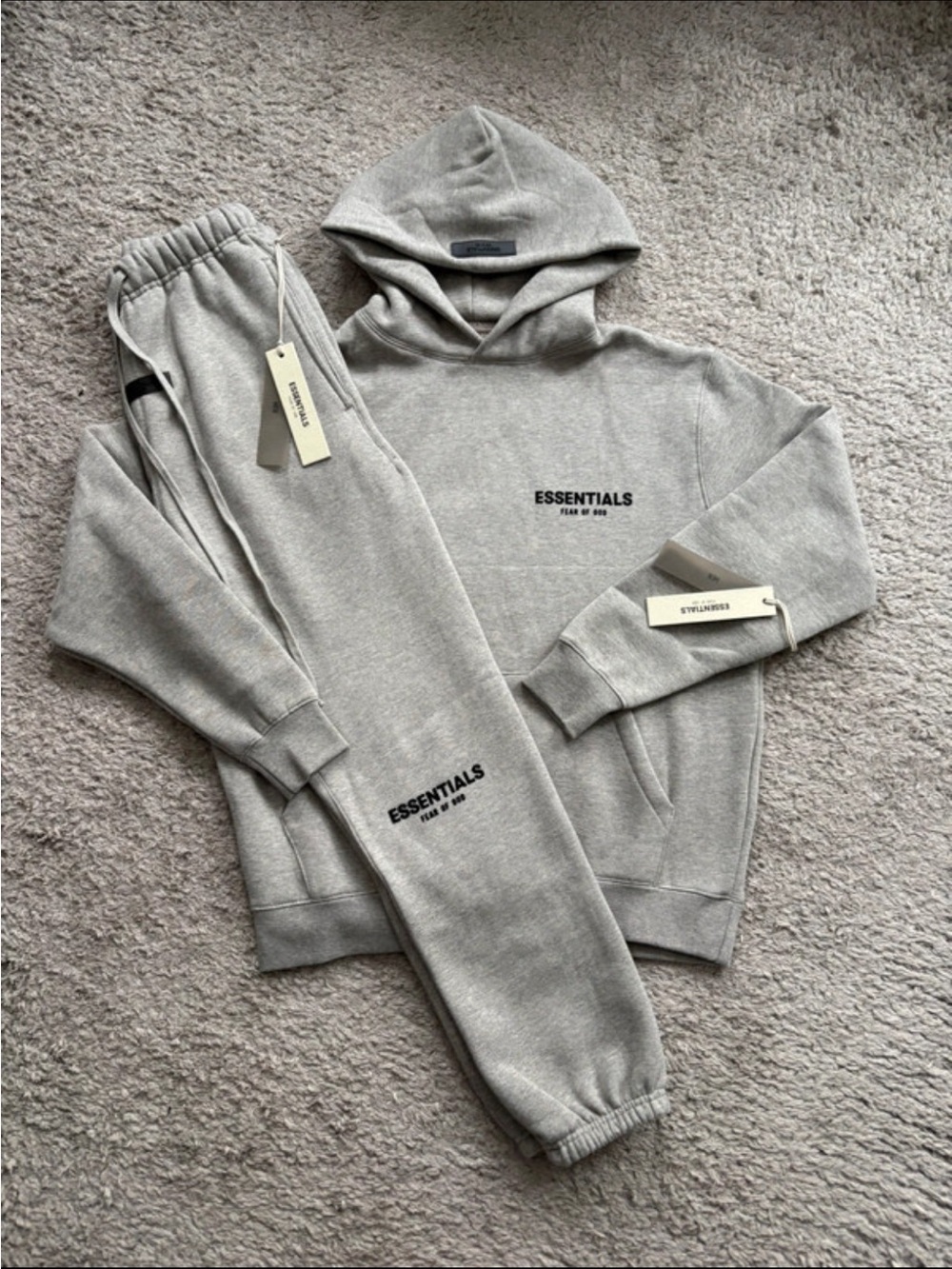Fear of God Essentials Dark Grey Hoodie and Sweatpants Set